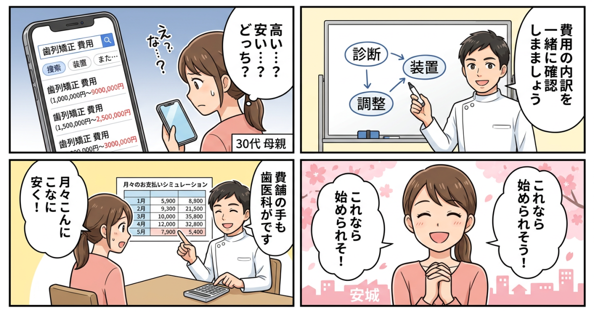 安城で歯列矯正の費用が不安なママへ｜相場と支払い方法を徹底解説