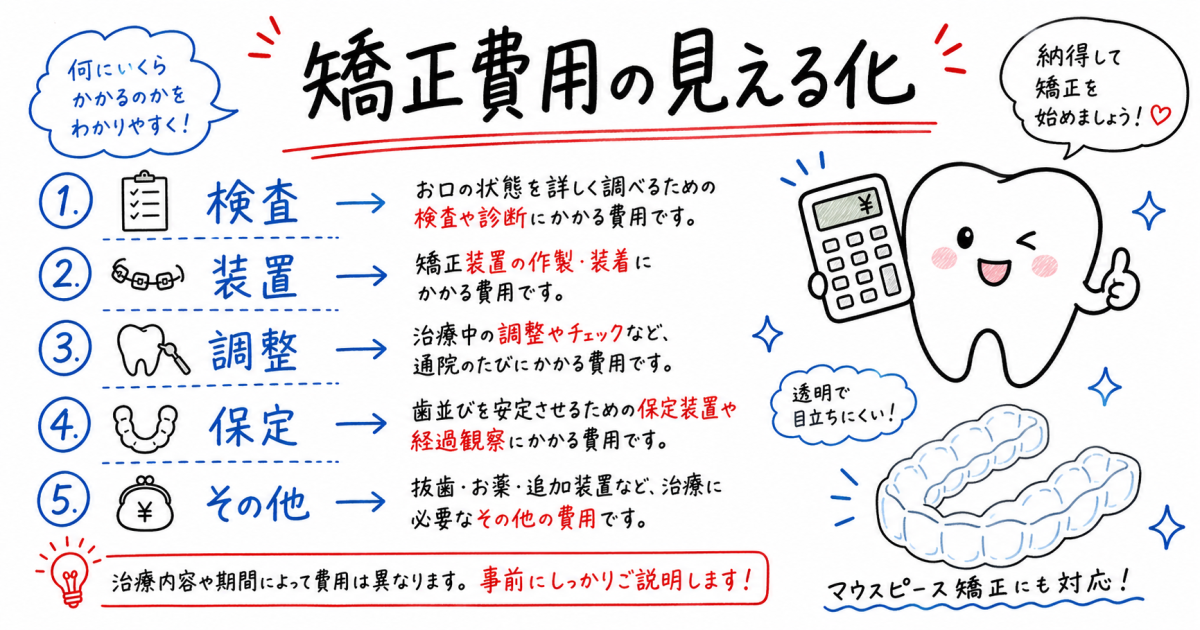 見えない矯正の費用が不透明で不安な方へ｜内訳5項目と総額の目安を解説