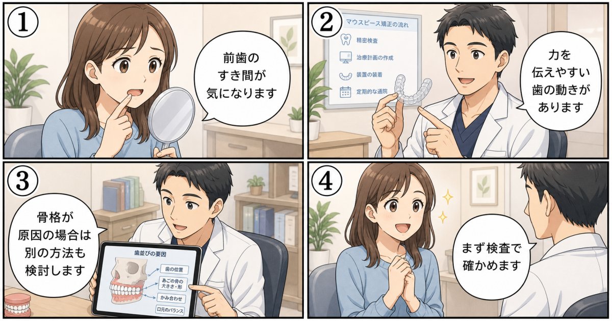 出っ歯やすきっ歯は透明矯正で治る？適応基準と難しい症例を解説