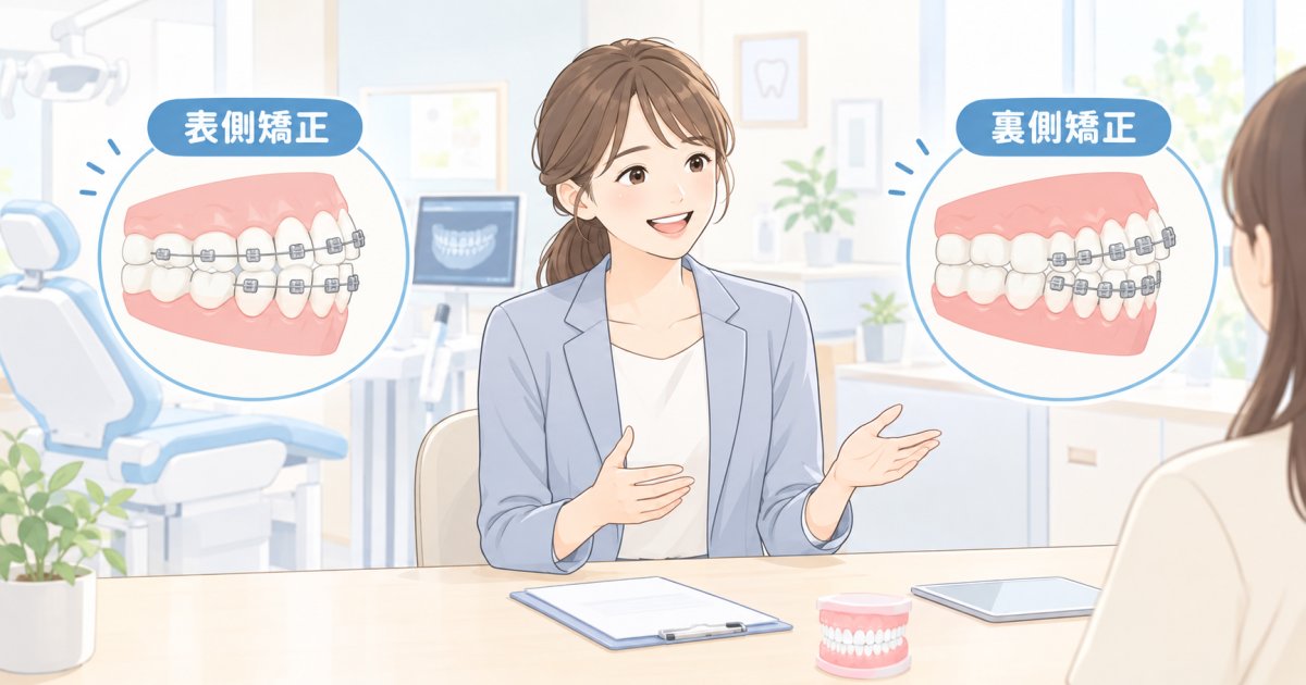 表側矯正と裏側矯正の違いは？仕事での発音や費用差で選ぶ基準